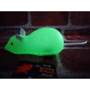 Halloween Glow Pullback Toy Mouse Figure Glows Pull Back Rat Wheels Glowing Mice